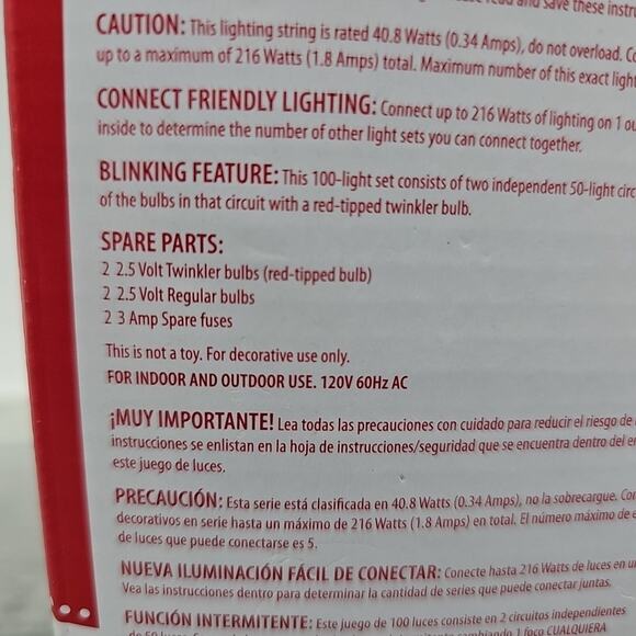 Holiday Time • 100 Clear Mini Lights • Green Wire • Indoor/Outdoor • 23' [2] - Picture 12 of 15